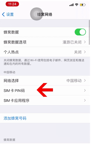 大石桥苹果14维修网分享如何给iPhone14的SIM卡设置密码 