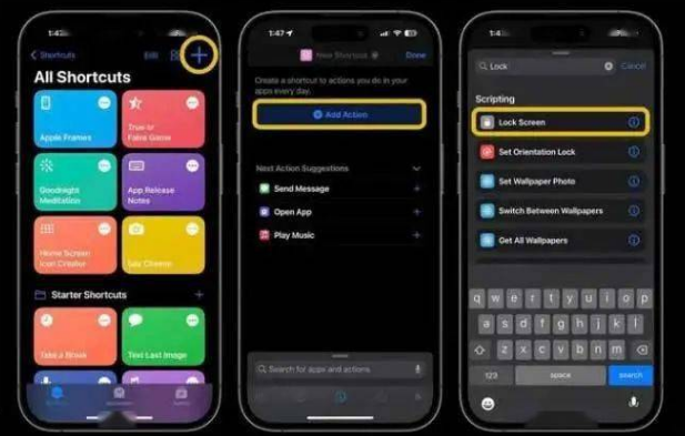 大石桥苹果14锁屏维修店分享iPhone14升级iOS16.4后如何创建锁屏快捷方式 
